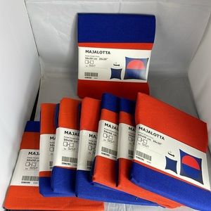 8-Pack IKEA MAJALOTTA Cushion Cover 20x20" - Blue/Orange Abstract Art